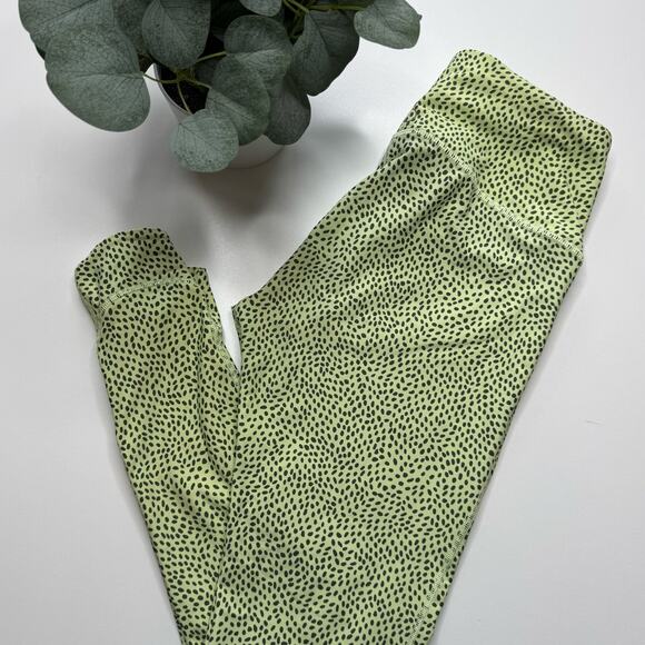 CALIA by Carrie Underwood | Green Confetti Dot Energize Crossover Hem Leggings - Picture 2 of 5